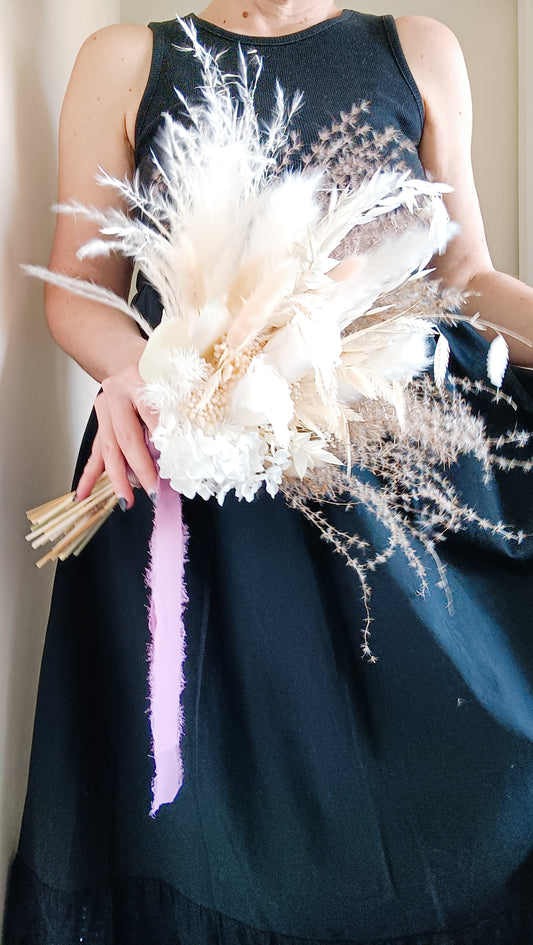 Dried Bridal Bouquet | White