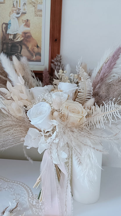 Dried Bridal Bouquet | White