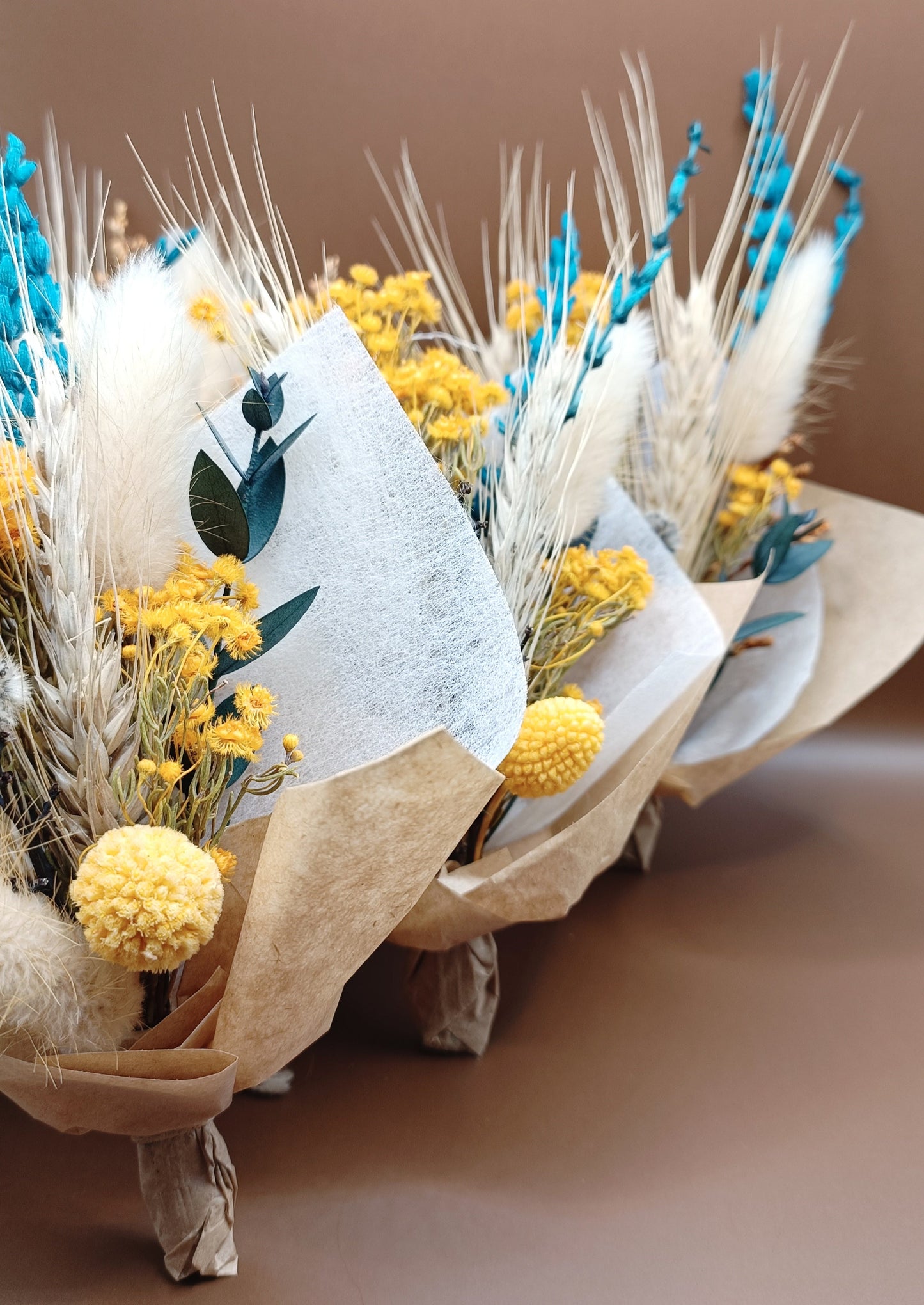 Mini Dried Flower Favors - Rustic Mini Bouquets