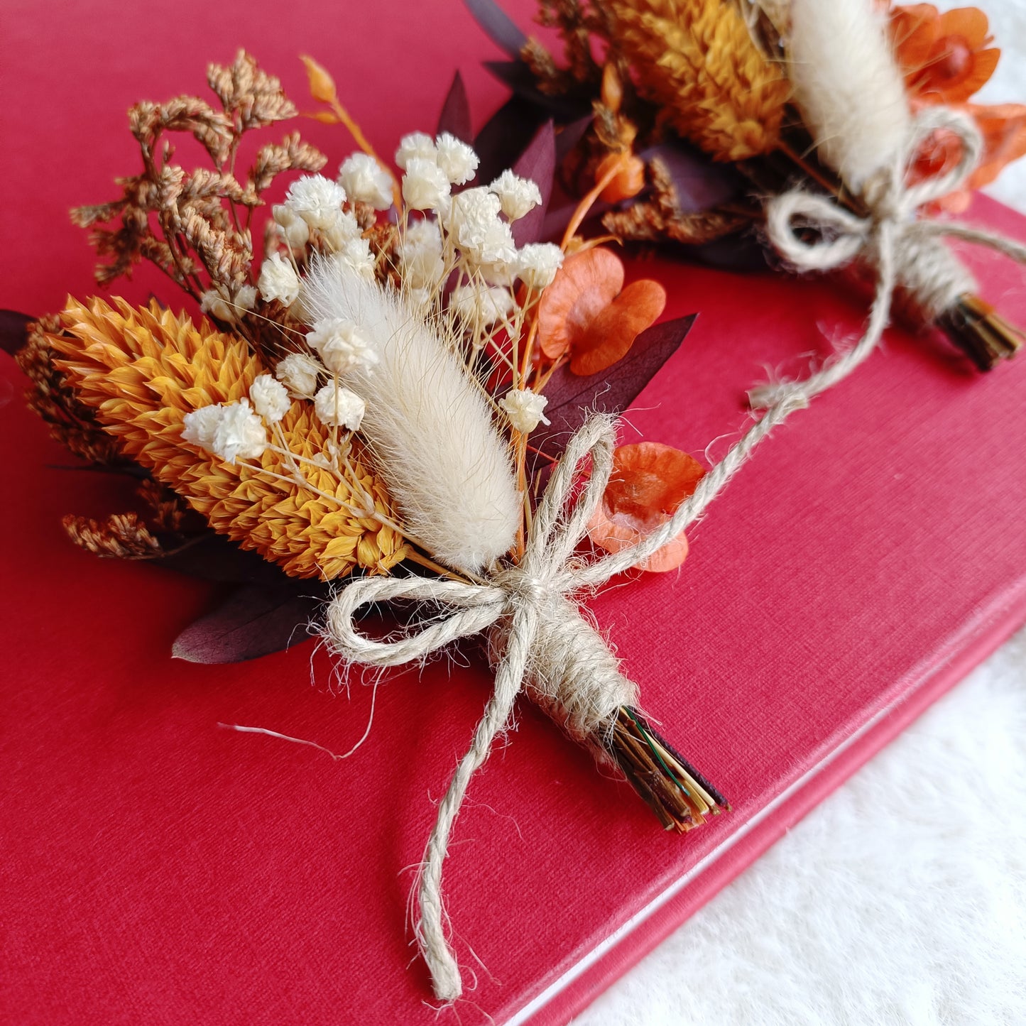 Wedding Boutonniere, Dried Floral Rustic Buttonhole