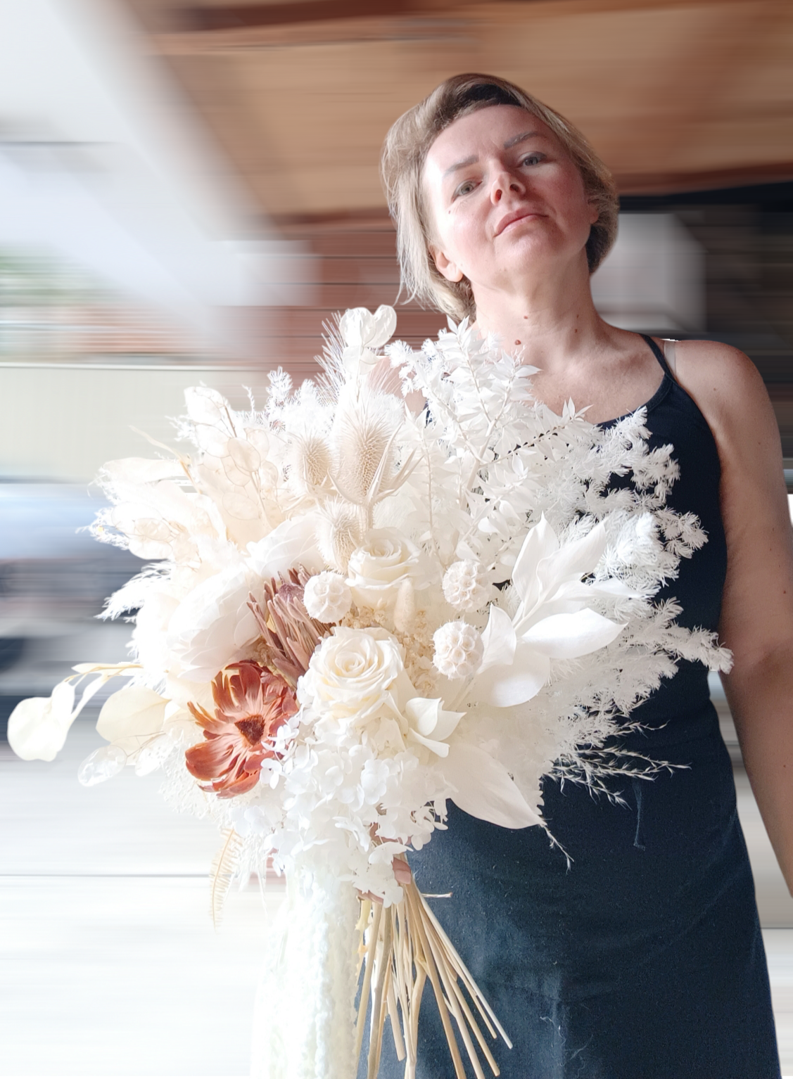 dried flower bridal bouquet