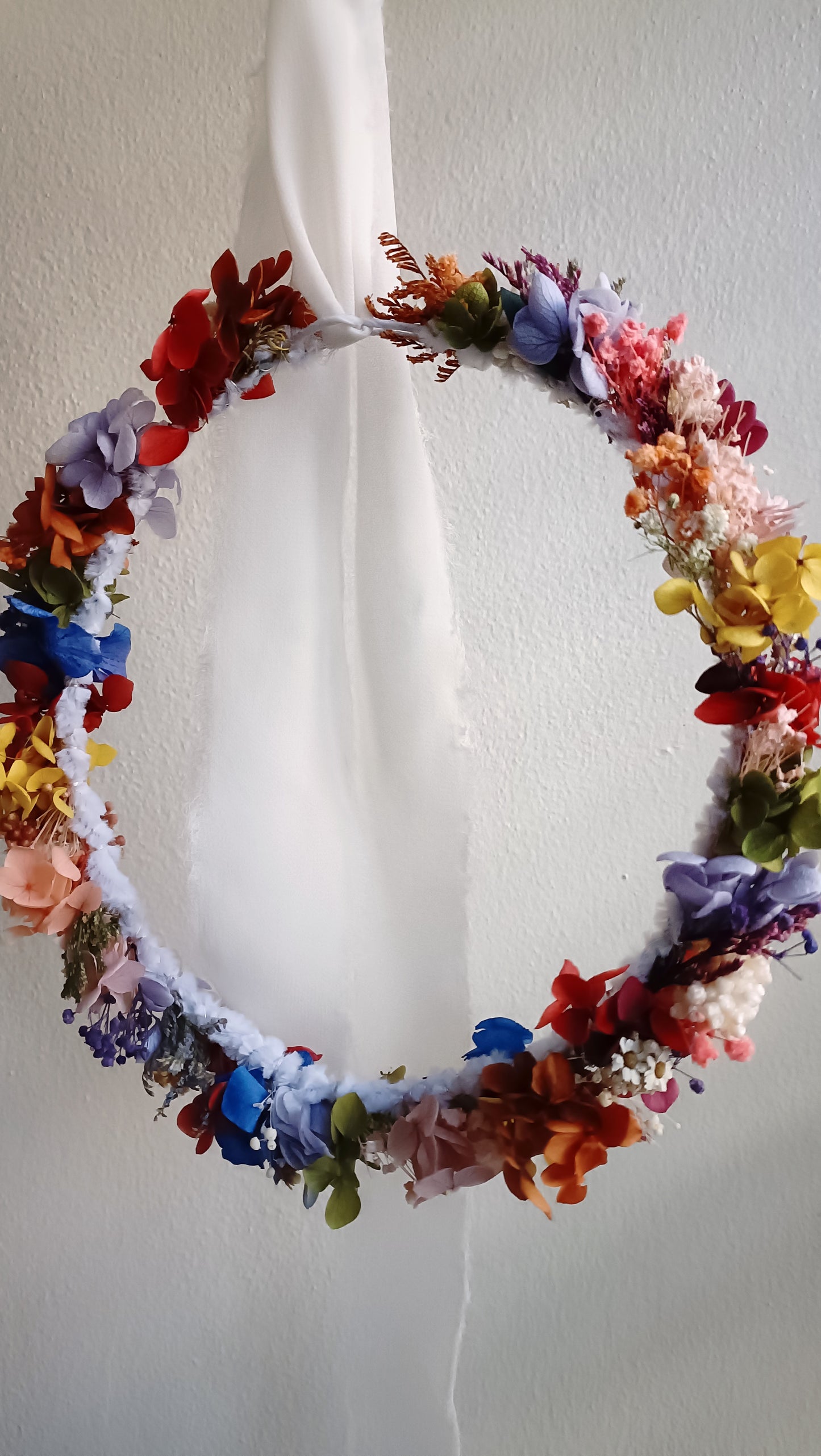 Dried Floral Crown | Colourful Rainbow Crown