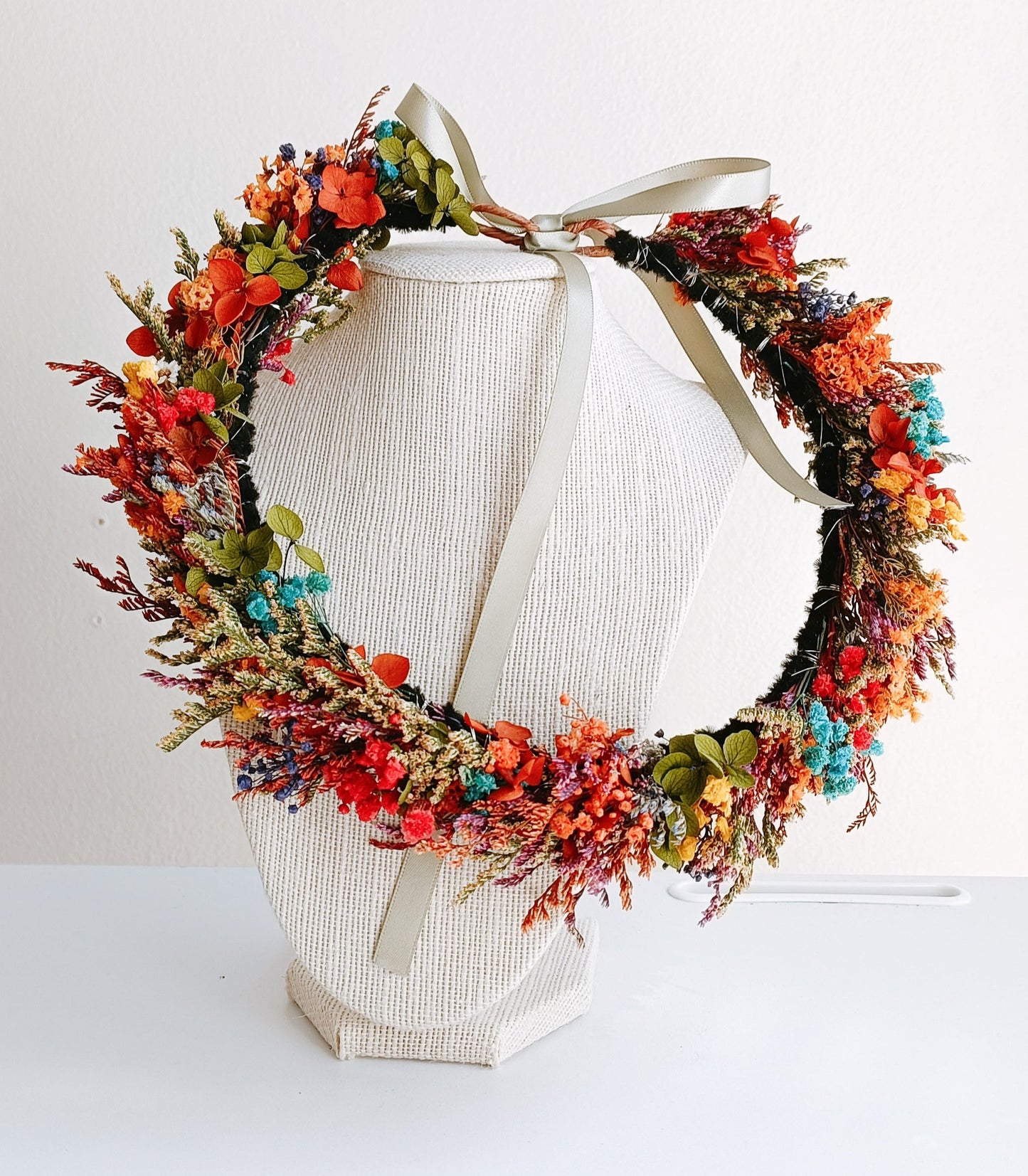 Dried Floral Crown | Warm Autumn Colors Crown