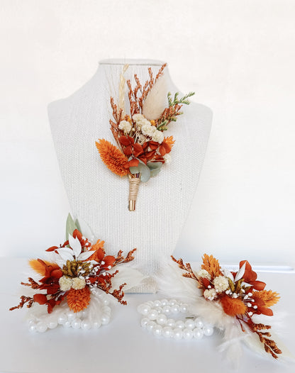 Corsage Wedding | Sage Green & Terracotta