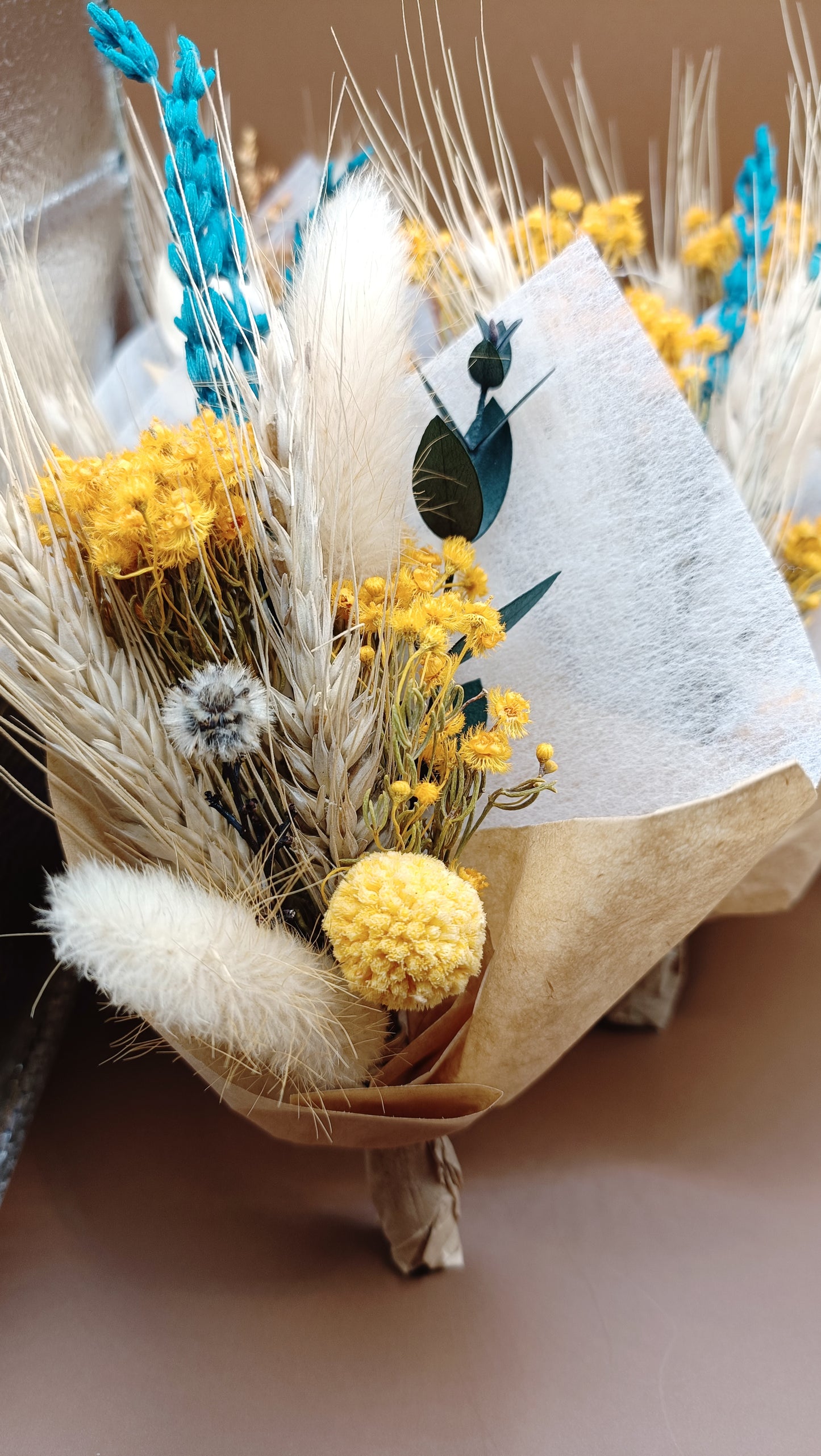 Mini Dried Flower Favors - Rustic Mini Bouquets