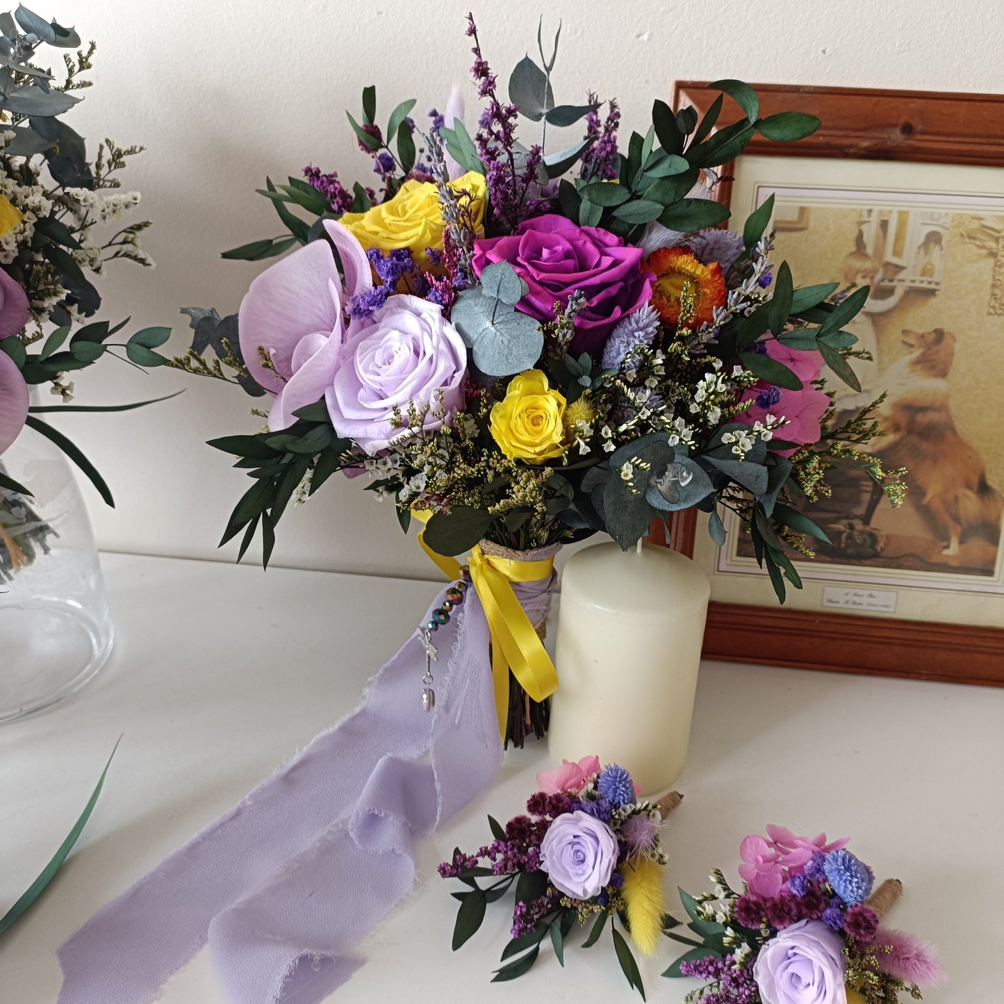 Boho Lilac Bridal Bouquet