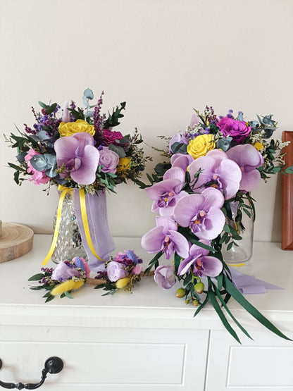 Boho Lilac Bridal Bouquet