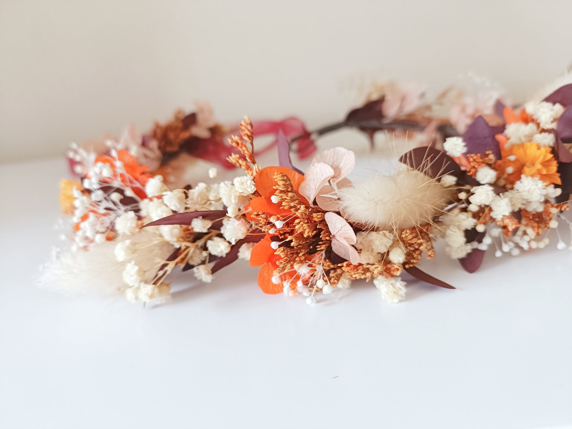 dried floral crown, dried flower headpiece, bridal dried flower crown