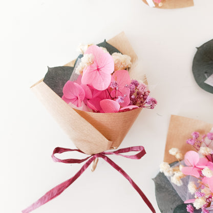Mini Pink Dried Flower Bouquets – Wedding Favours, Baby Showers & Gifts | Handmade in Australia