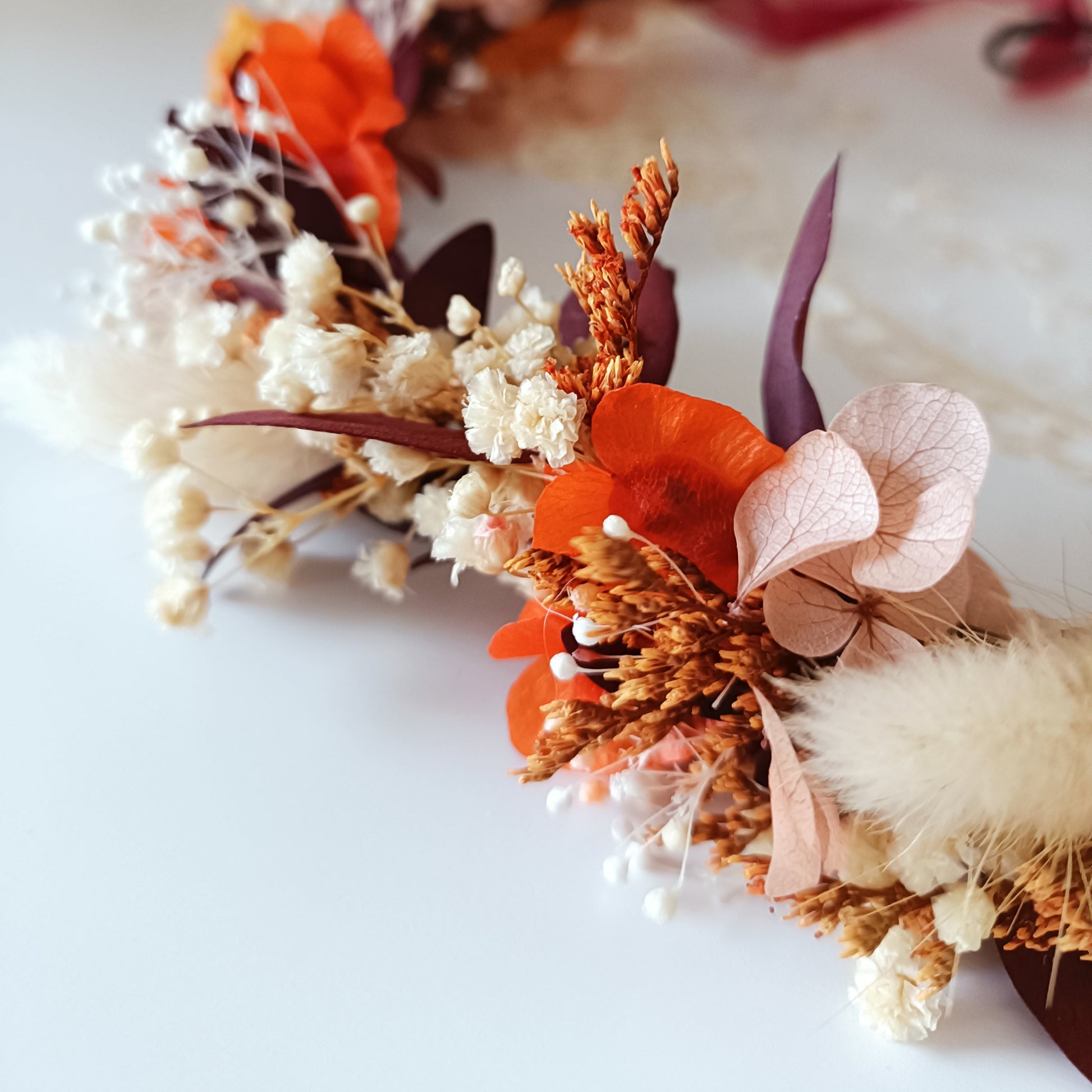 dried floral crown, dried flower headpiece, bridal dried flower crown